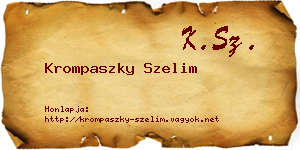Krompaszky Szelim névjegykártya